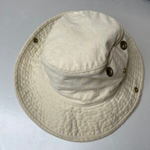 Tilley Endurables‎ Cotton Canvas Boonie Hat Cream Beige Size 7 1/8